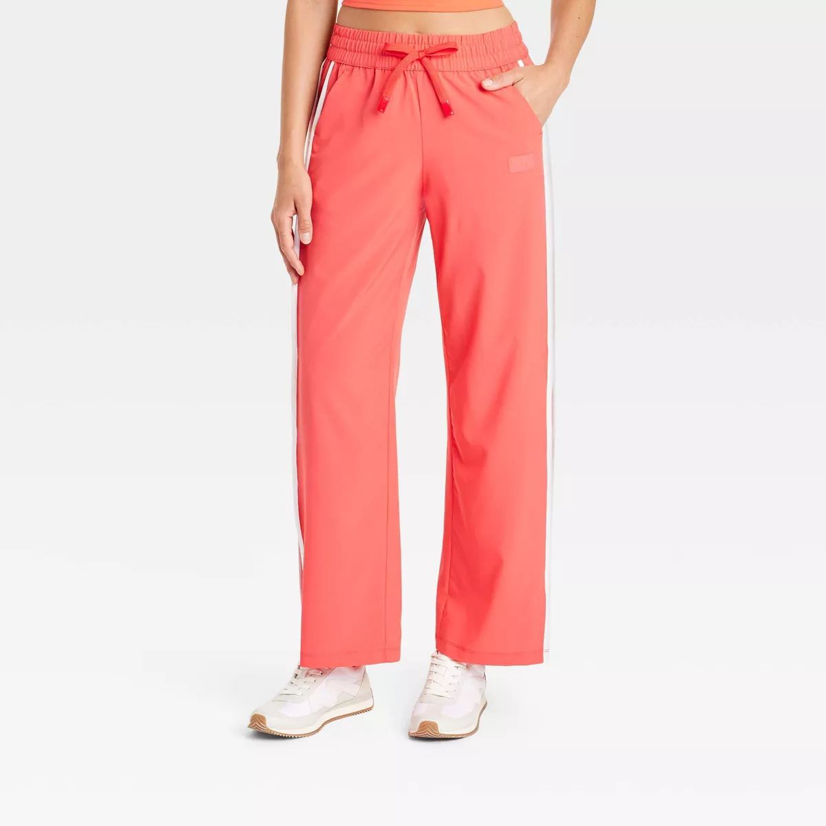 Women's Mid-Rise Piped Track Pants - JoyLab™ Black XL | Target