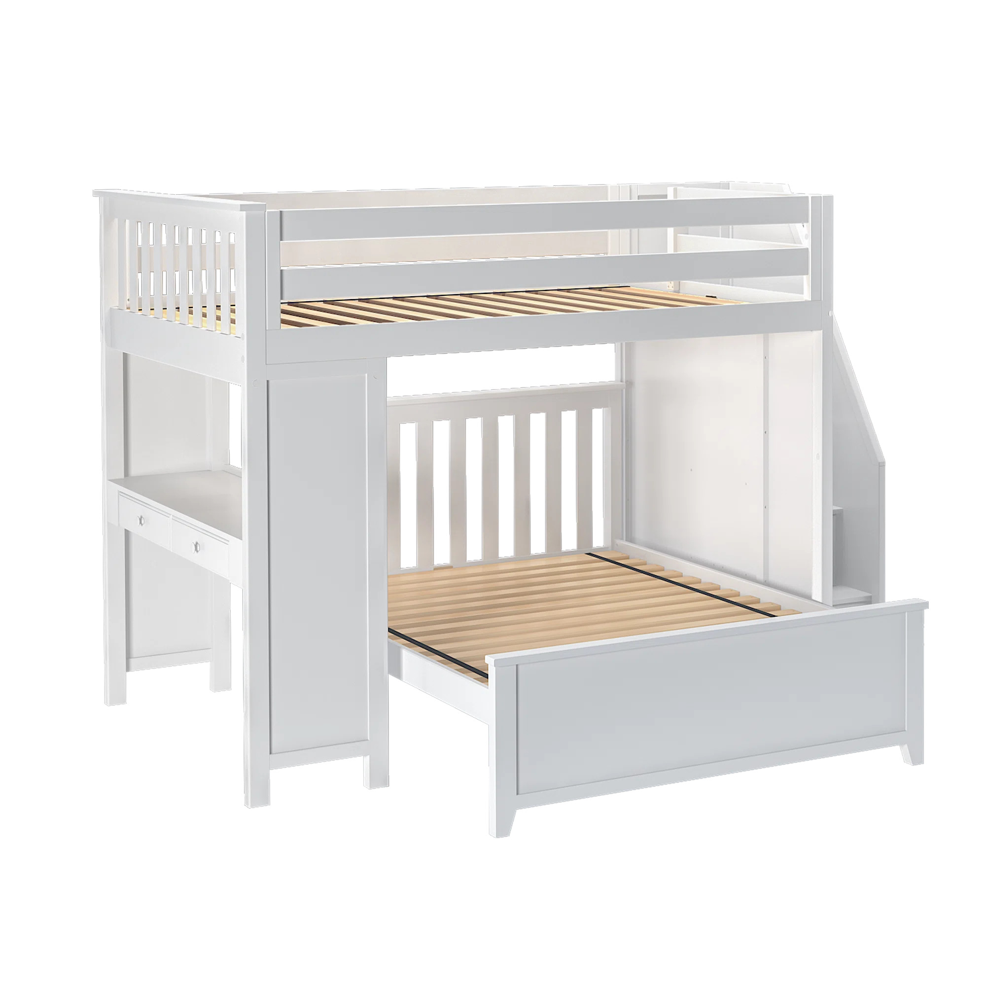 Maxwood FurnitureHaner Kids Full Over Full Storage Bunk Bed | Perigold