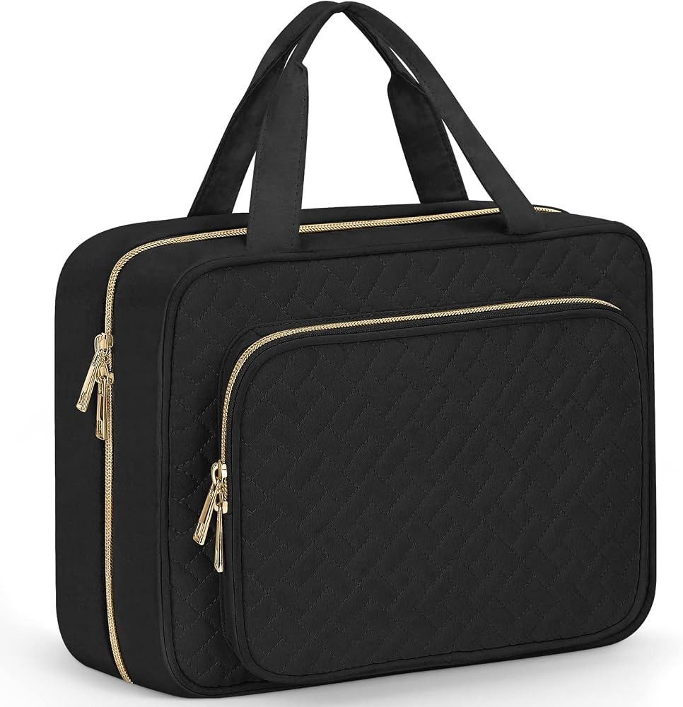 Wedama Toiletry Bag for Women, Large Cosmetic Travel Bag, Hanging Toiletry Bag for Bathroom, Thic... | Amazon (US)