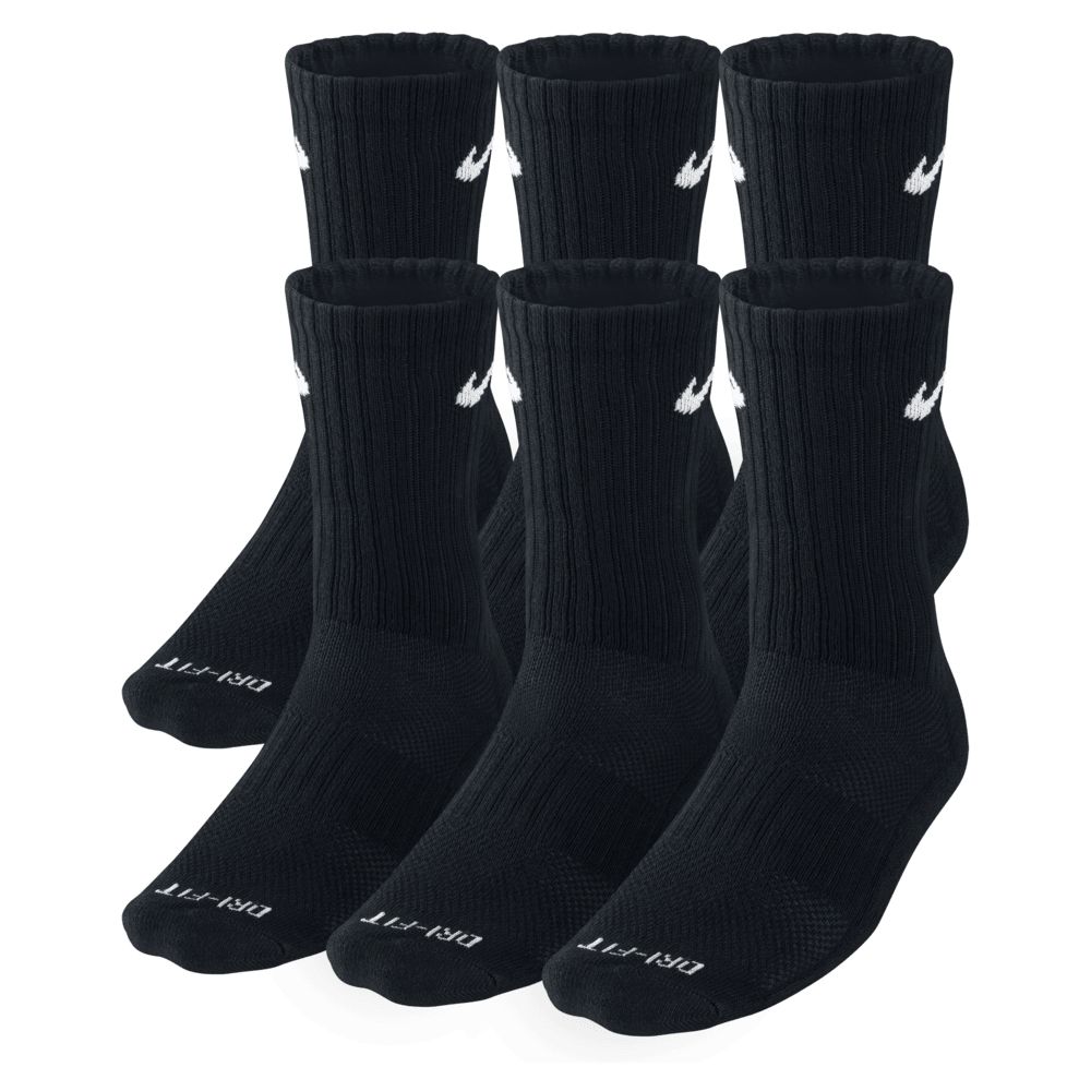 Nike Dri-FIT Cushion Crew Training Socks (Large/6 Pair) (Black) | Nike (US)