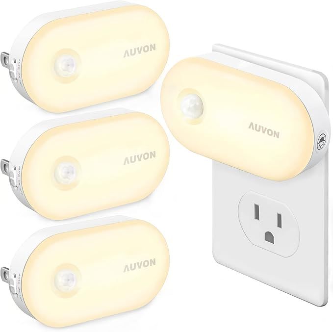 AUVON Night Light Plug in, Bright Motion Sensor Night Light (120 Lumens), Dimmable Smart LED Nigh... | Amazon (US)