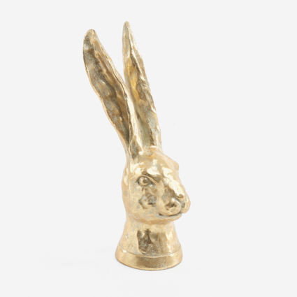 Gold Tone Hare Head Easter Decoration 35x10cm | TK Maxx