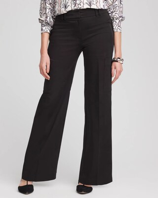 Women's Sateen Cargo Pants in Black | Chico's | Chico's