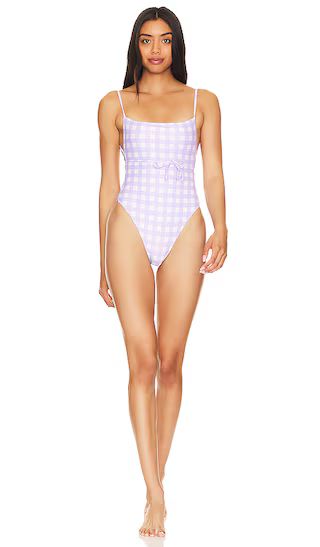 Essa One Piece in Lilac Check | Revolve Clothing (Global)