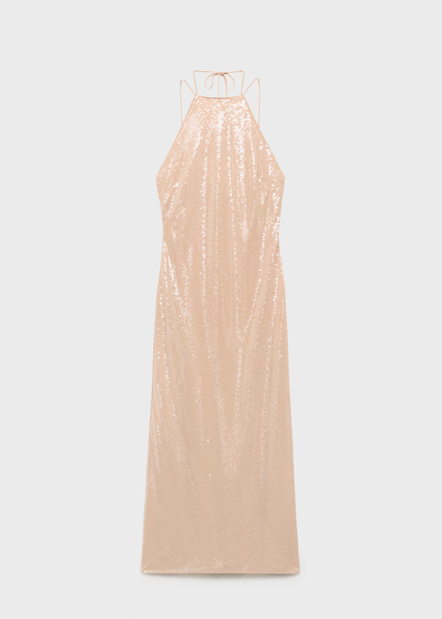 Sequined halter neck dress | MANGO (UK)