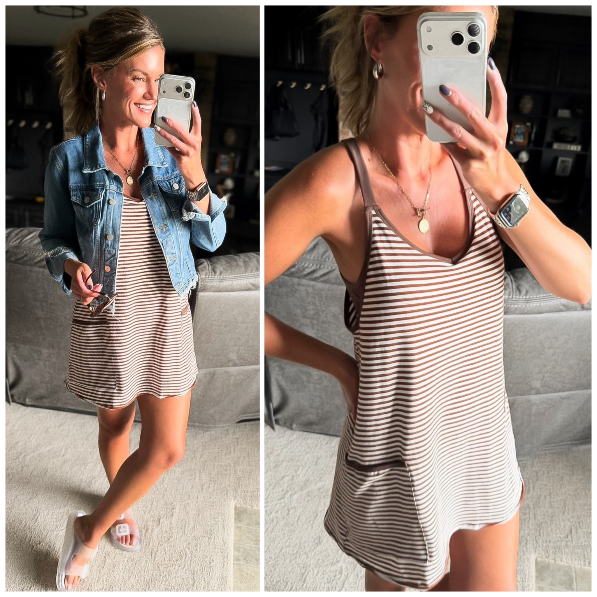 Amazon finds. The dress is so comfy and has built in shorts. 
Jacket/small
Dress/medium 

#LTKootd #LTKActive #LTKmomlife