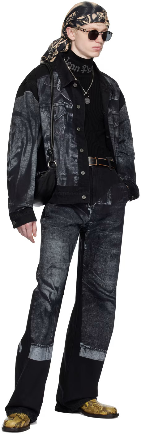 Black Jacquard Sweater | SSENSE