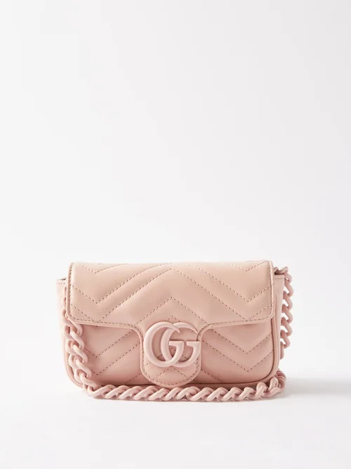 Gucci - GG Marmont Quilted Leather Cross-body Bag - Womens - Pink | Matches (US)