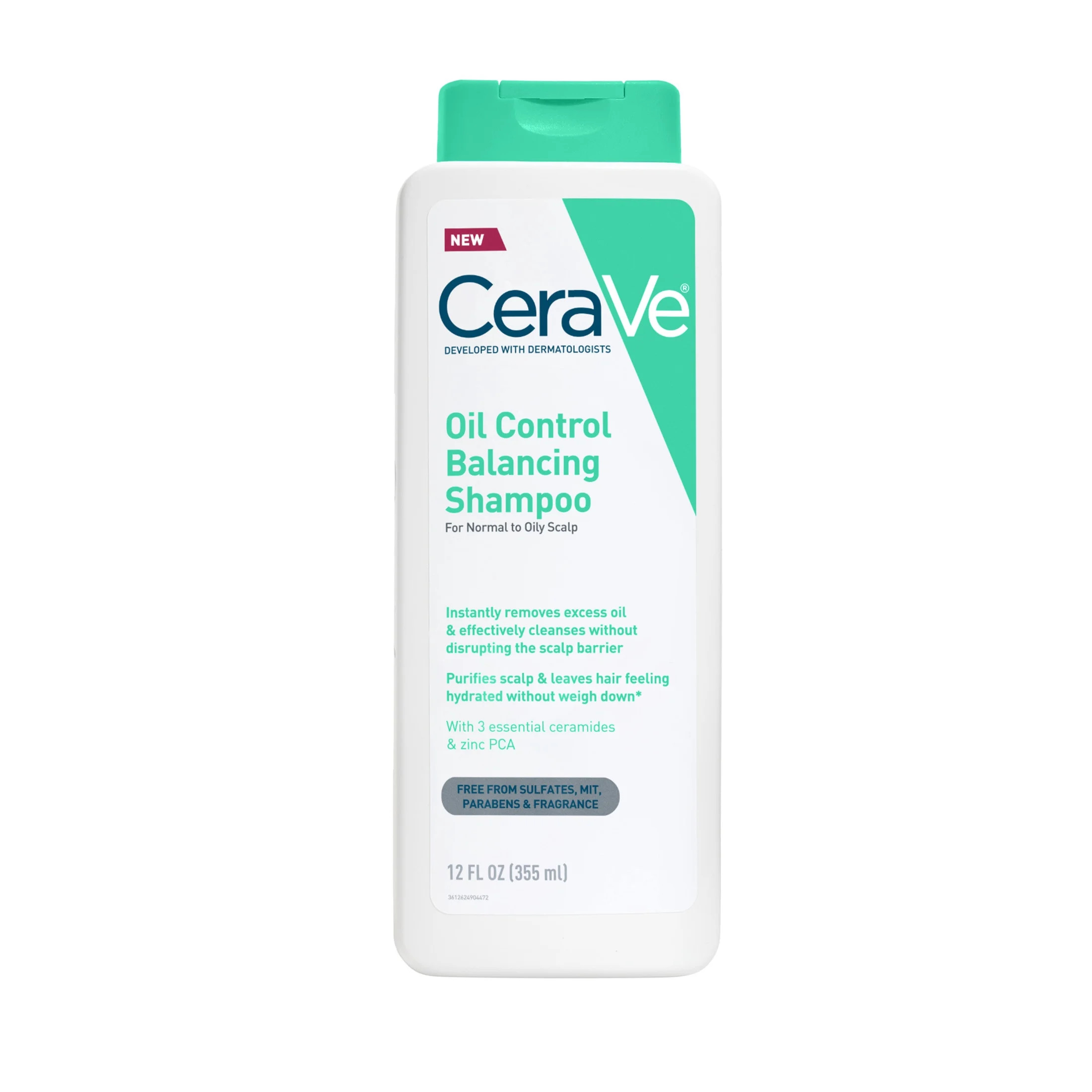 CeraVe Oil Control Balancing Shampoo for Normal to Oily Scalp & Hair, 12 fl oz - Walmart.com | Walmart (US)