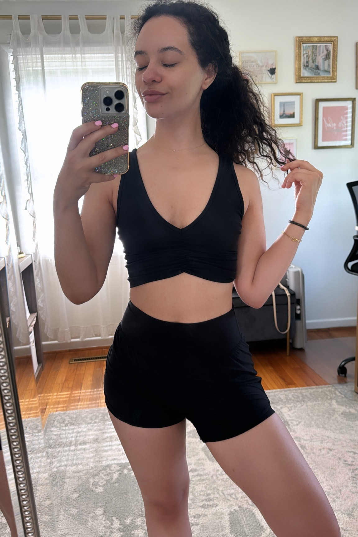 Today’s yoga outfit of the day! Wearing size XS in top and size 4 in shorts. Shorts are last year Lululemon, linked  similar options! 

#LTKActive #LTKFitness #LTKFindsUnder100