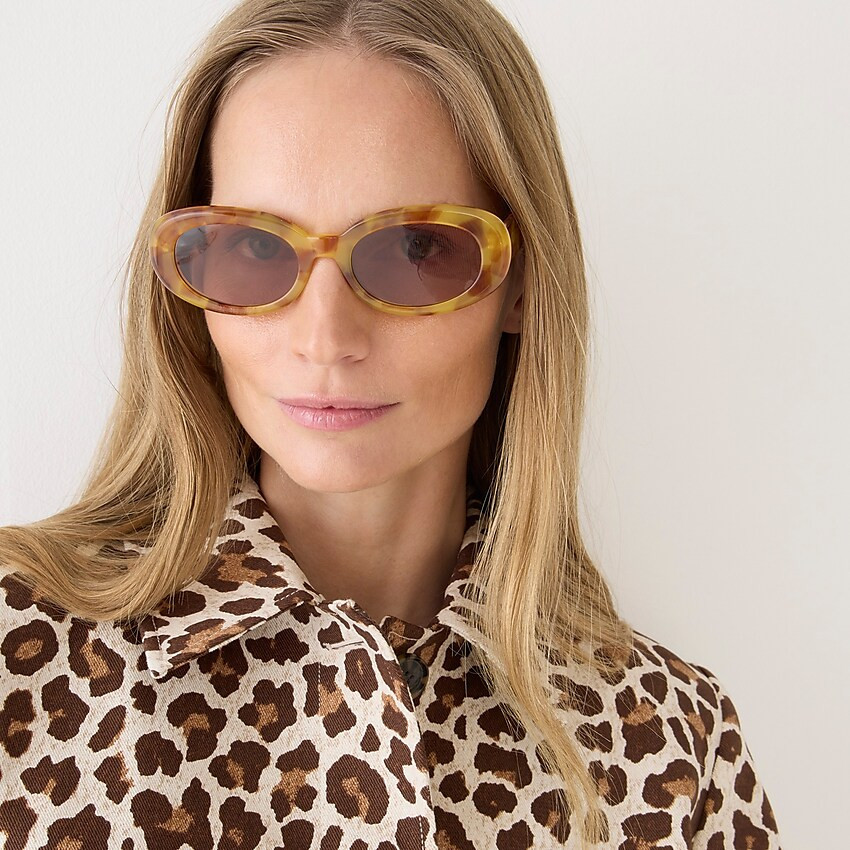 Slim oval sunglasses | J. Crew US