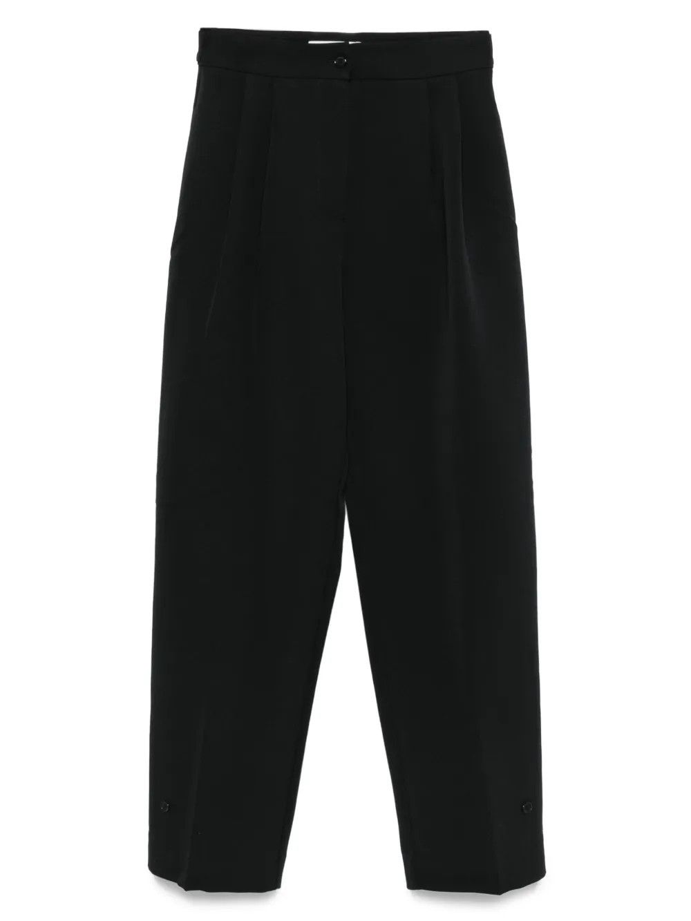 The Frankie Shop Geknöpfte Hose Mit Falten | Schwarz | FARFETCH RS | Farfetch Global