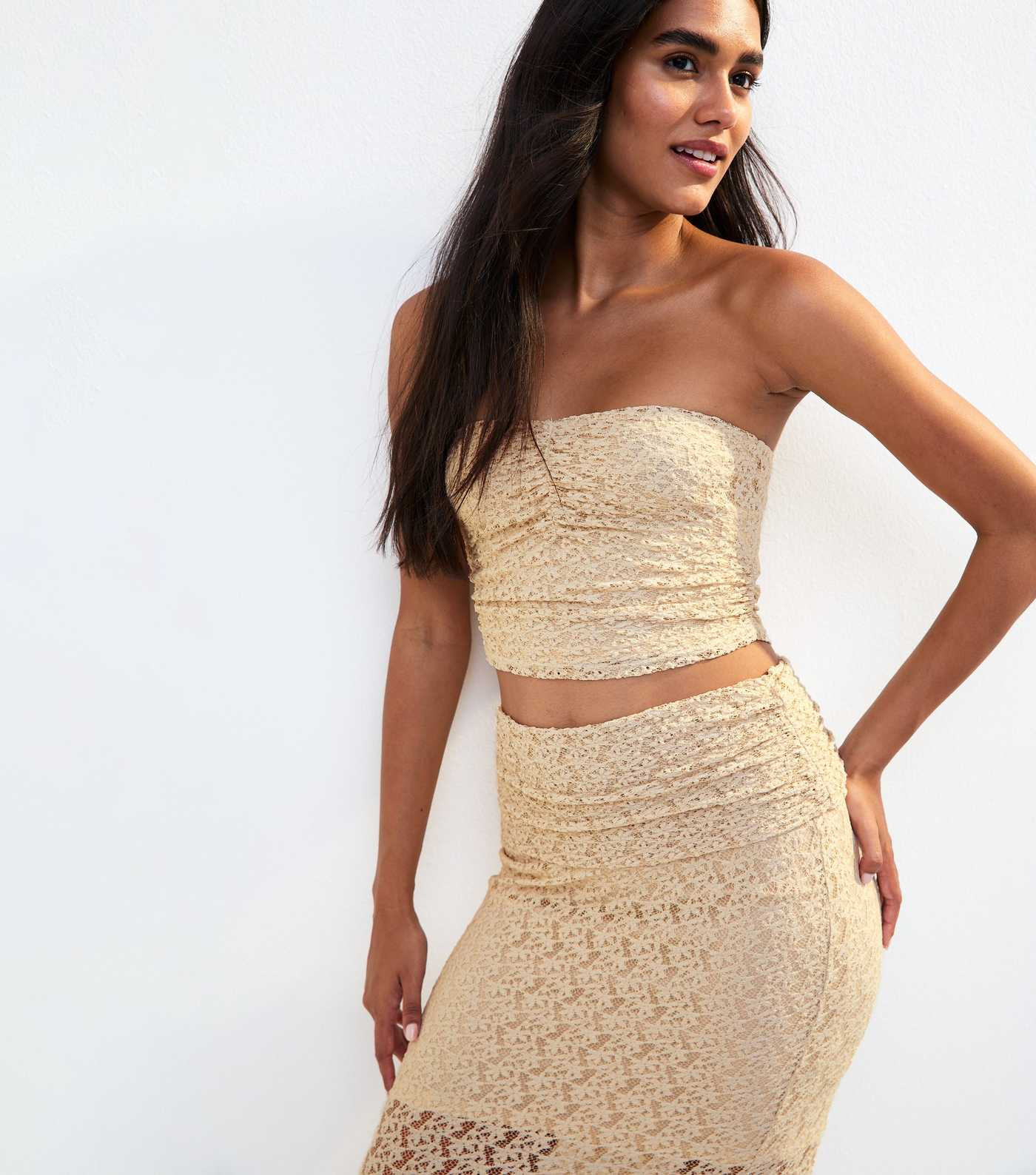 Cream Lace Bandeau Top | New Look | New Look (UK)