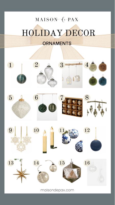 Whether you have an over time curated ornament collection or starting fresh, these ornaments could be beautiful additions to your tree. 

#LTKhome #LTKHoliday #LTKSeasonal