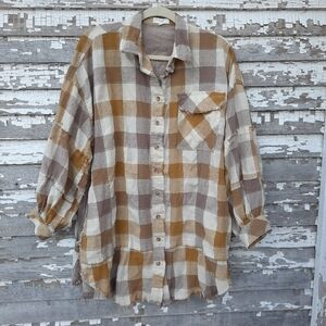 Easel oversized plaid shirt size medium | Poshmark