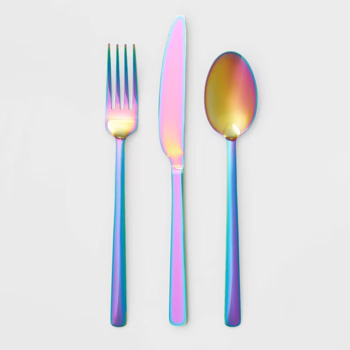 12pc Stainless Steel Annika Rainbow  Silverware Set - Room Essentials™ | Target