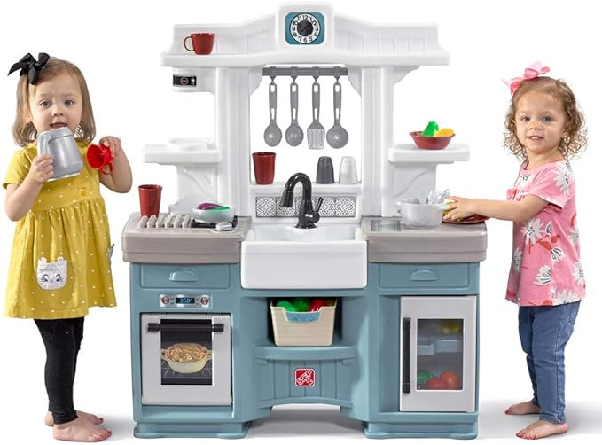 Step2 Timeless Trends Kids Kitchen Playset, Indoor/Outdoor Kitchenette, Interactive Play with Lig... | Amazon (US)