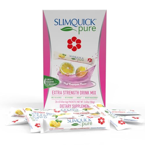 SlimQuick Pure 3X Extra Strength Drink Mix Packets, Metabolism & Weight Management for Women, Hel... | Amazon (US)