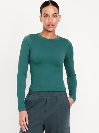 Fitted Seamless Ribbed T-Shirt | Old Navy (US)