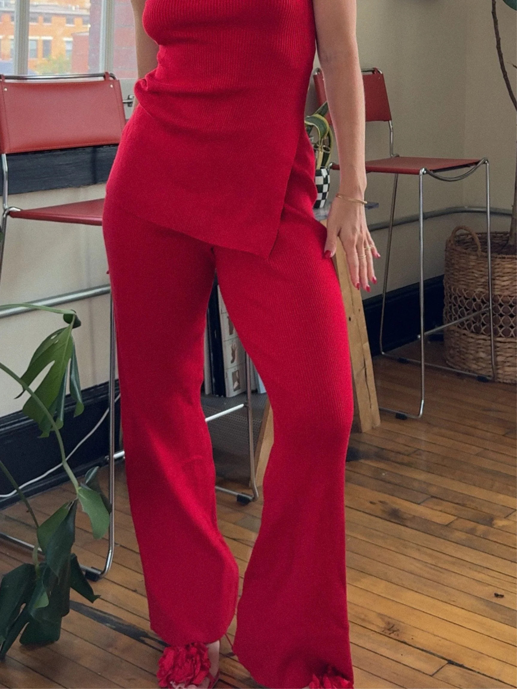Red Hot Ribbed Pants | The Native One