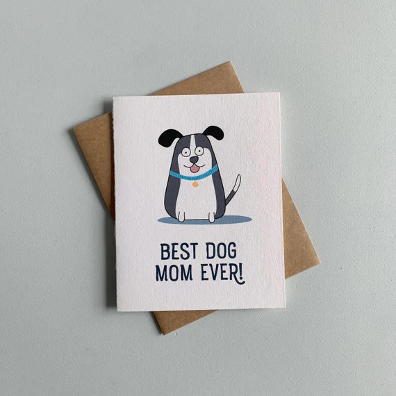 Best Dog Mom Ever  Funny Greeting Card  Mother's Day | Etsy | Etsy (US)