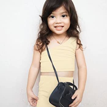 SOBOWO Toddler Baby Girl Biker Shorts Set Summer One Shoulder Solid Color Vest Tank Top Shorts Cl... | Amazon (US)
