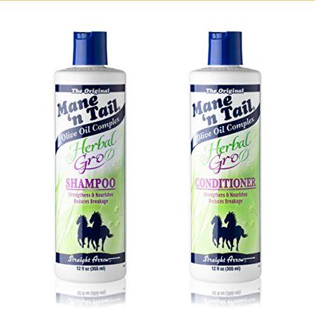 The Original Mane ‘n Tail Herbal Gro Shampoo + Conditioner –Olive Oil infused – Strengthens & Nouris | Walmart (US)