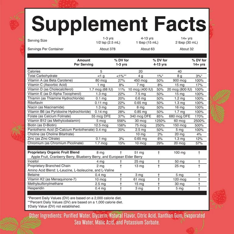 MaryRuth Organics | Morning Liquid Multivitamin Supplement for Adults & Kids | Daily Vitamins for... | Walmart (US)