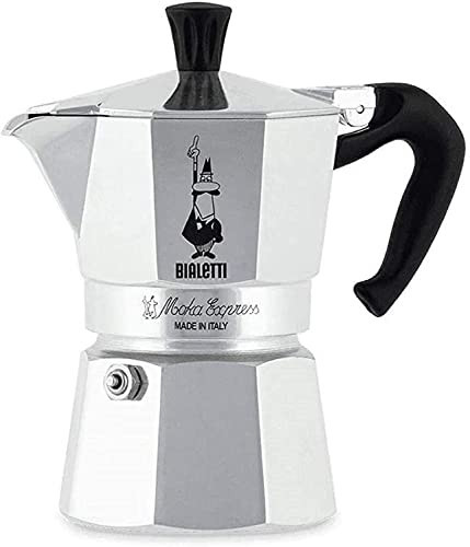 Bialetti - Moka Express: Iconic Stovetop Espresso Maker, Makes Real Italian Coffee, Moka Pot 1 Cup (2 Oz - 60 Ml), Aluminium, Silver | Amazon (US)