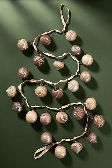 Mercury Glass Ornament Garland | Anthropologie (US)