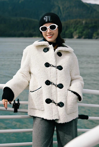 Marron Reversible Jacket - Faux Teddy Fur & Leather | Petite Studio NYC