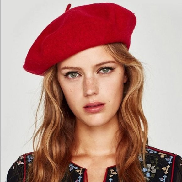 Halogen red chinoise women Beret wool blend | Poshmark