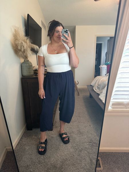 Midsize Summer Amazon outfit! The square neck tea has great length and these linen pants have so much room, they are so comfortable. I’m in a size large in the pants and a size XL in the shirt  

#LTKFindsUnder50 #LTKMidsize #LTKSaleAlert