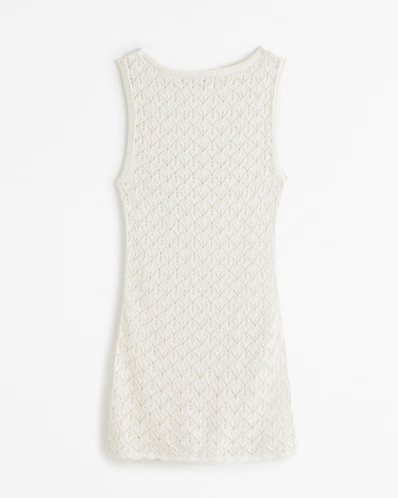 Crochet-Style Mini Dress Coverup | Abercrombie & Fitch (US)