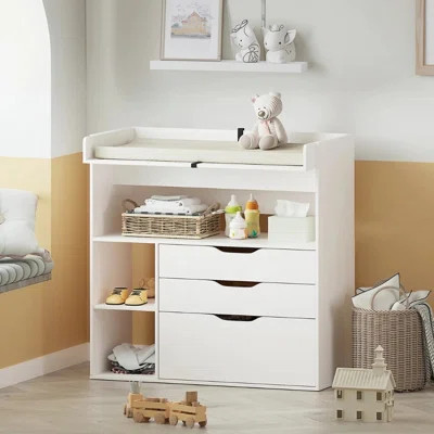 Baby Changing Table Dresser, with 3 Drawers and 3 Storage Shelves, Can be Used as a Baby Dresser | Wayfair North America