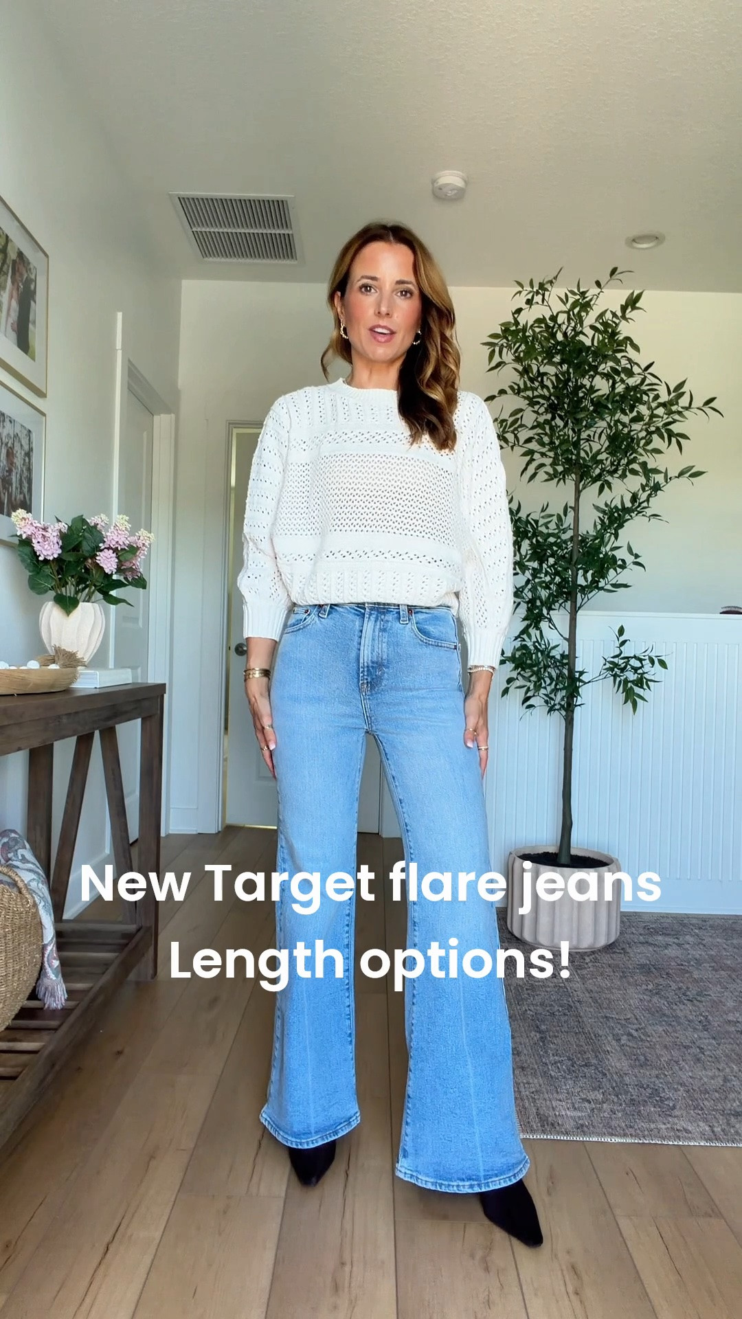 bought all of the new Target arrivals - here’s what’s worth it! New flare jeans in 00 short. TTS with a tiny bit of stretch. Open stitch sweater in XS. I went up half a size in boots. Fall outfit. Elevated casual outfit. Fall style. Summer outfit.

#LTKootd #LTKgrwm #LTKPetite
