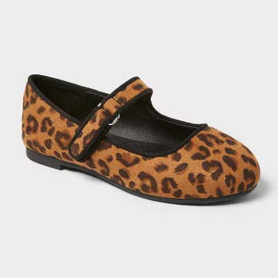 Toddler Addy Ballet Flats - Cat & Jack™ Tan 7T: Adjustable Hook and Loop Strap, Closed Round To... | Target