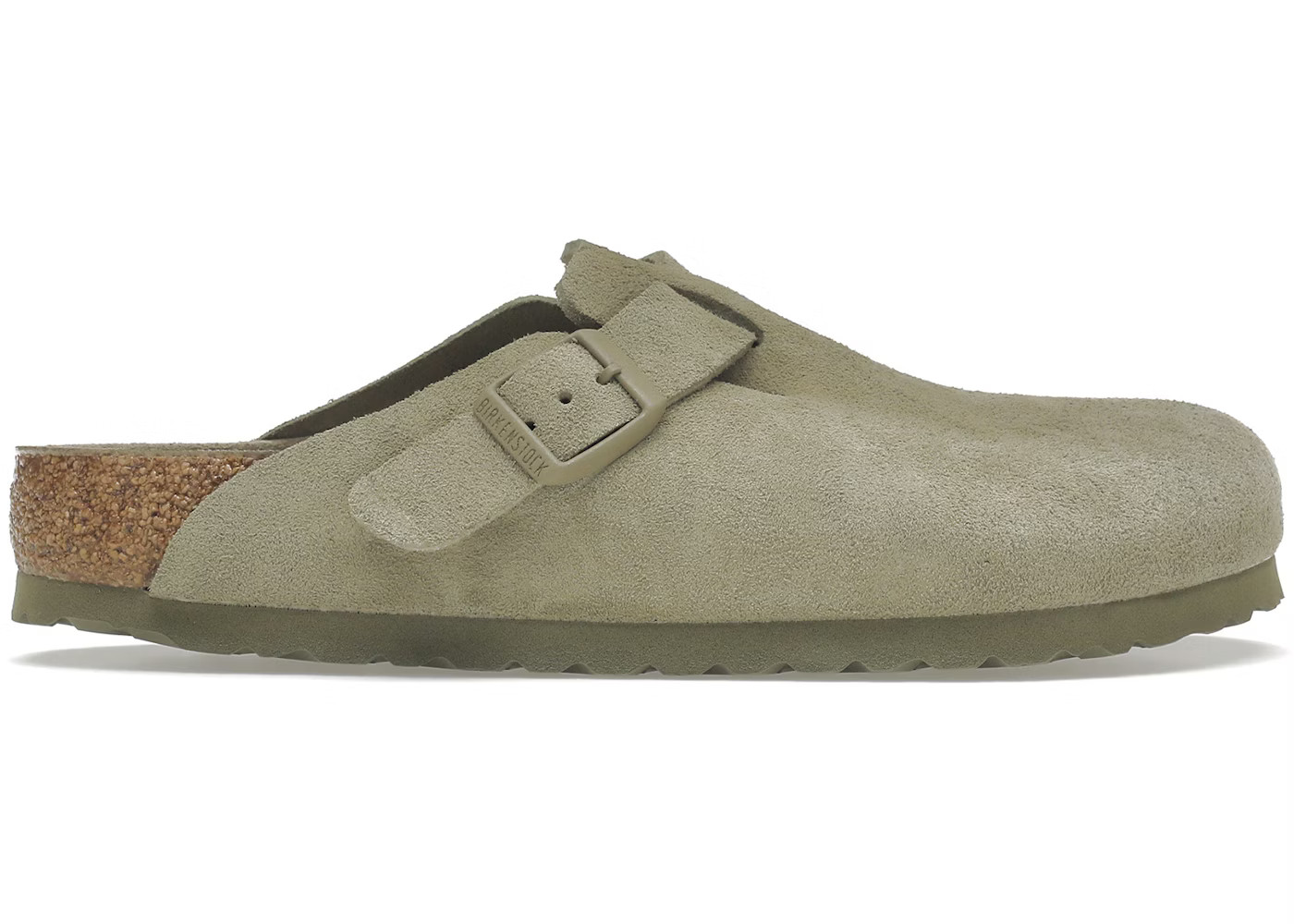 Birkenstock Boston Soft FootbedSuede Faded Khaki | StockX