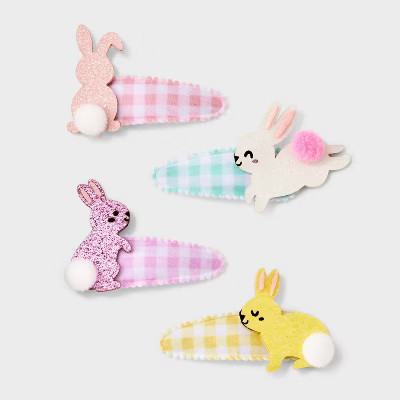 Girls' 4pk Easter Bunny Hair Clips - Cat & Jack™ | Target