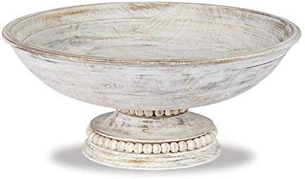 Mud Pie Beaded Wood Pedestal Bowl | Amazon (US)