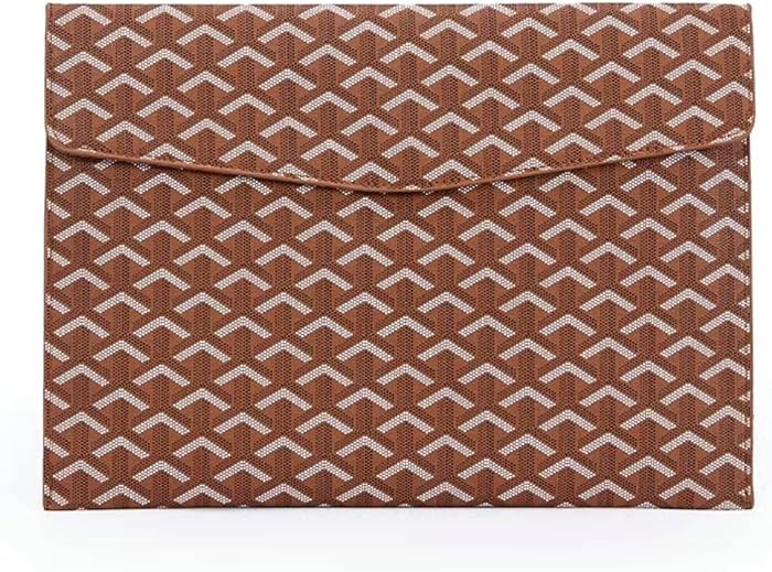 Designer A4 Padfolio Document Organizer Sleeve – Fits A4 13in MacBook, iPad & Tablets – Magnetic Closure, Slim & Scratch-Resistant – Ideal for Office, School, Students & Professionals (Dark Brown) | Amazon (US)