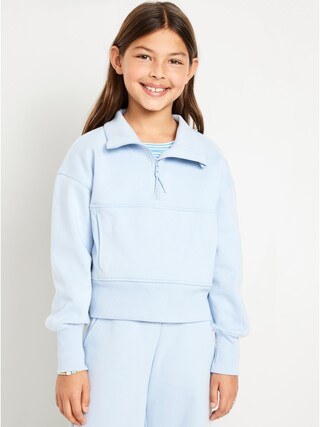 Dynamic Fleece Half-Zip Performance Sweatshirt for Girls | Old Navy | Old Navy (US)