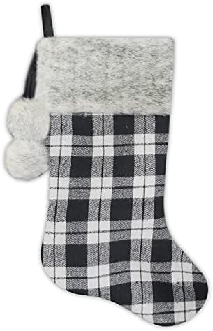 Christmas Queen Plaid Christmas Stocking - Large Plaid Christmas Stocking - Xmas Decor for Home F... | Amazon (US)