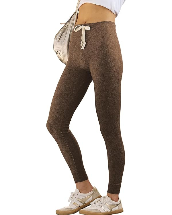 Casual Yoga Leggings for Women Drawstring High Waist Tummy Control Thermal Winter Knit Yoga Pants... | Amazon (US)