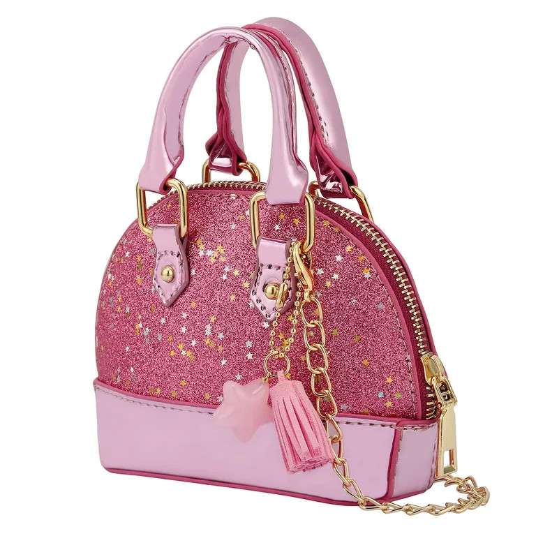 HDE Glitter Purse Princess Small Crossbody Dome Fashion Purse for Little Girls | Walmart (US)