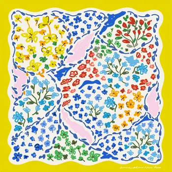 Jessie Zhao New York Yellow Garden Double Sided Silk Scarf | Nordstrom | Nordstrom