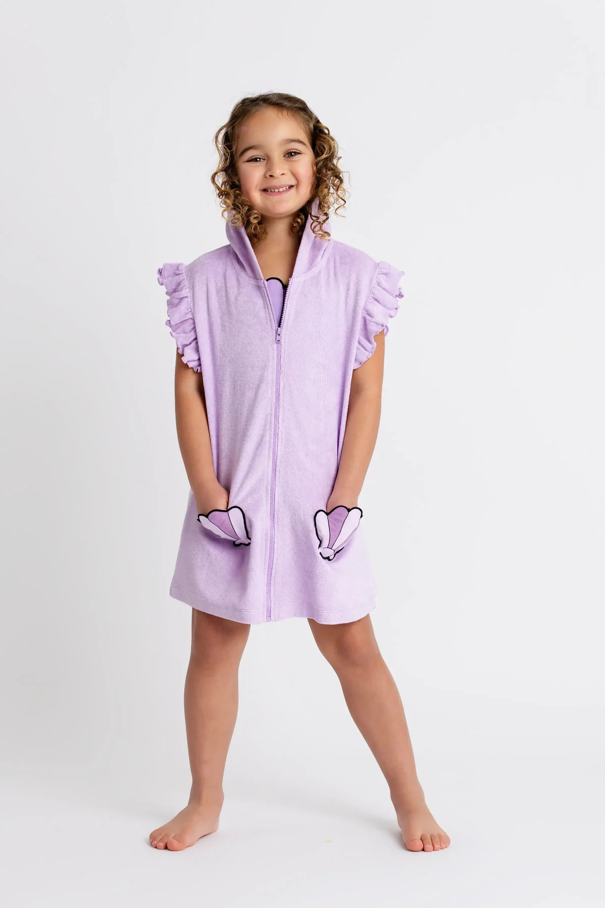 Ruffle Terry Coverup - Organic Baby, Toddler, & Kids Clothes - Monica + Andy | Monica + Andy