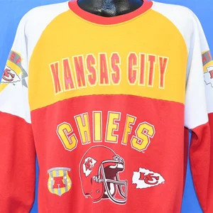 80s Kansas City Chiefs Football NFL Logo Raglan Sweatshirt - Etsy | Etsy (US)