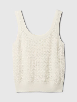 Cropped Pointelle Sweater Tank | Gap (US)