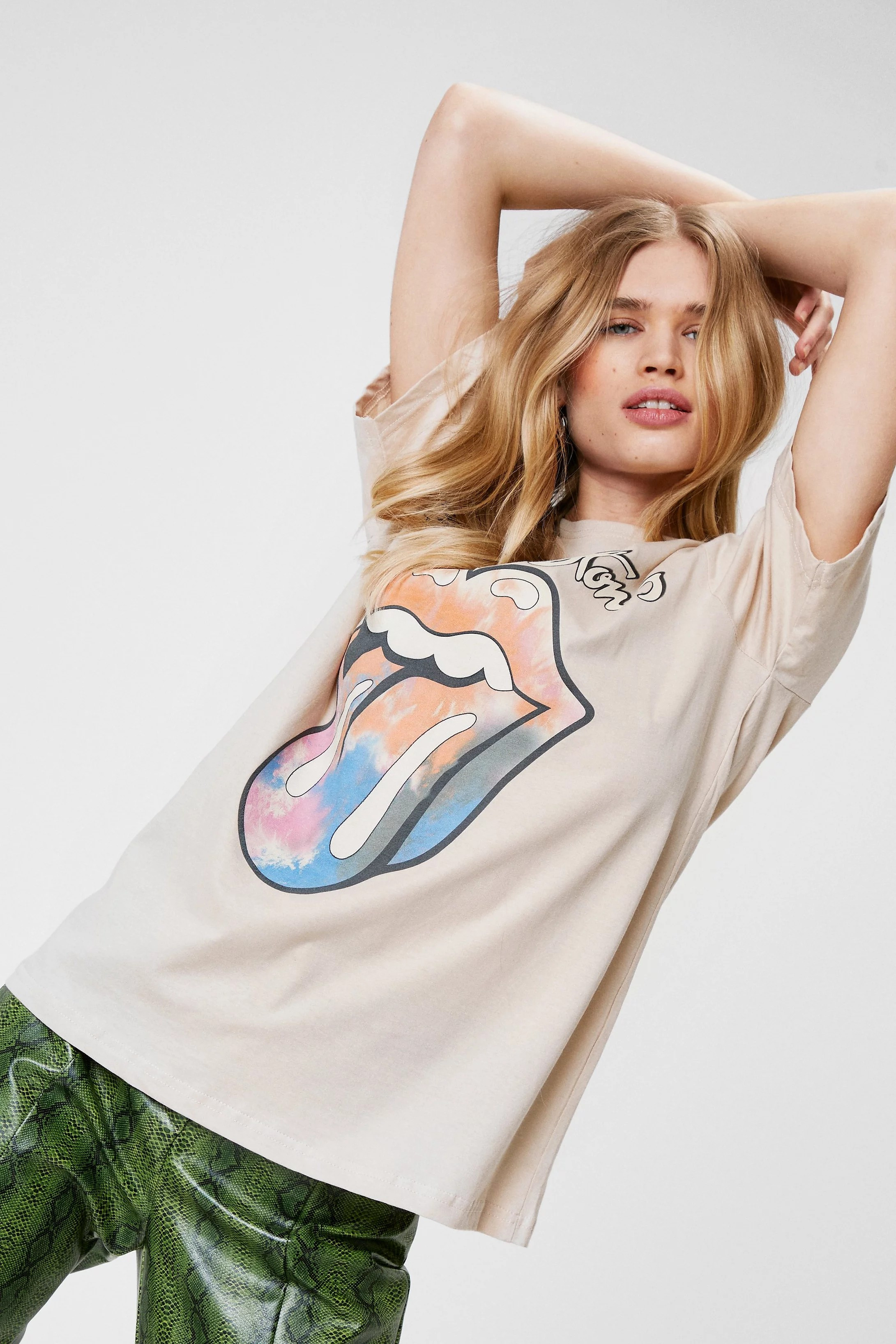 The Rolling Stones Tie Dye Graphic T-Shirt | Nasty Gal (US)